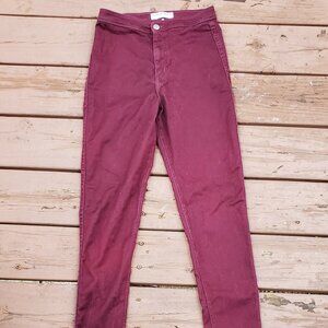 American Apparel Maroon Skinny Jeans - Size M